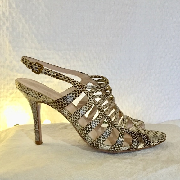 Elie Tahari Snakeskin Authentic 6 Heels - Picture 1 of 6
